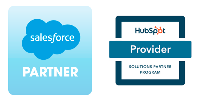 Salesforce and hubspot logo